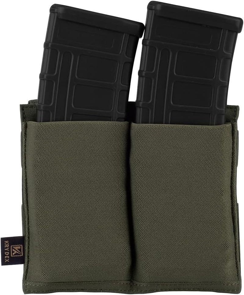 KRYDEX Molle 5.56mm Single/Double/Triple Magazine Pouch Speed Mag Pouches for .223 5.56 Magazine - Image 1